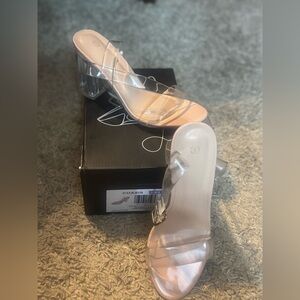 Coasis Women's Transparent Block Heels Size 6